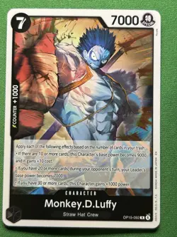 One Piece Monkey.D.Luffy OP15-092 Adventure on Kami's Island Foil NM - Image 1