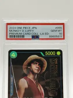 Bandai One Piece Monkey Luffy P-055 Live action Foil PSA 10 💥read description💥 - Image 2