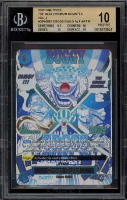 One Piece CCG Cross Guild Buggy PRB02 Alternate Art OP09-057 BGS 10 Pristine - Image 1