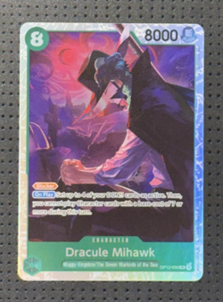 One Piece #OP12-030 Dracule Mihawk Super Rare SR Legacy Of The Master - Image 1
