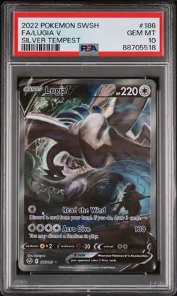 Lugia V 186/195 PSA 10 - Silver Tempest - Pokemon Card Game - Image 1