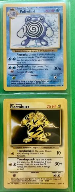 Pokemon Base Set Lot Wartortle Poliwhirl Nidorino Dratini Electrabuzz NM WOTC 99 - Image 4