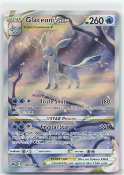 Glaceon VSTAR GG40/GG70 Rare VSTAR Crown Zenith Galarian Gallery Pokemon NM/M - Image 1