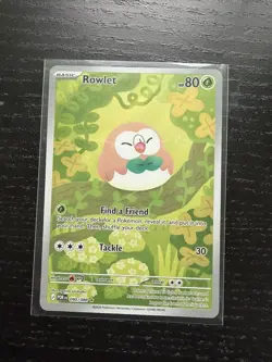 POKEMON - ROWLET - 090/088 ILLUSTRATION RARE HOLO PERFECT ORDER - BRAND NEW - Image 1