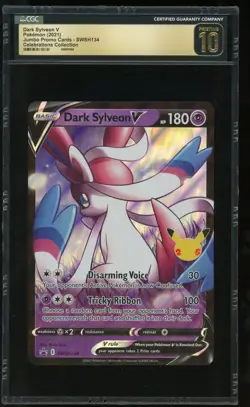 Pokemon TCG Dark Sylveon V SWSH134 Jumbo Promo Holo Celebrations CGC 10 Pristine - Image 1