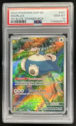 2023-25 Pokemon SV Black Star Promos Snorlax #051 PSA 10 GEM MINT - Image 1