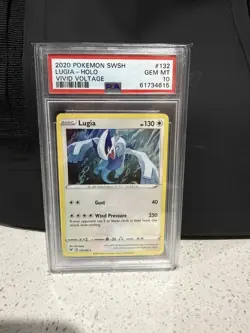 2020 Pokemon SWSH #132 Lugia Holo Vivid Voltage Gem Mint PSA 10 - Image 1