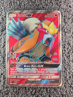 Pokemon Entei GX Full Art Holo TCG Card Shining Legends 71/73 - Image 1