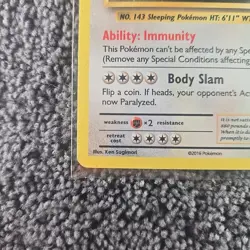 Pokemon TCG Snorlax XY179 Holo Promo Card Black Star Promos - Image 5