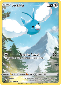 SWABLU GG27/GG70 HOLO CROWN ZENITH GALARIAN GALLERY POKEMON NM - Image 1