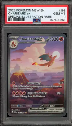 Pokemon Charizard ex 151 MEW EN Special Illustration Rare #199 PSA 10 Gem Mint - Image 1