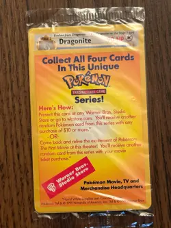 1999 POKEMON DRAGONITE #5 MOVIE PROMO PACKAGE #4 - Image 2