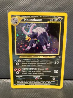 Houndoom Holo - NEO DISCOVERY Unlimited [EX/LP] #4 SPIRAL Rare Vintage Pokemon - Image 1