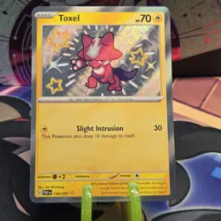 Pokemon Scarlet & Violet Paldean Fates Toxel Shiny Rare 140 / 091 - Image 1