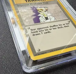 1999 Pokemon Base Set Unlimited Imposter Professor Oak #73/102 CGC 8.5 - Image 3