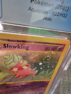 NICE SWIRL!! 2003 POKEMON AQUAPOLIS #H22 SLOWKING-HOLO 8.5 Cgc Psa - Image 3