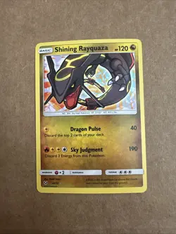 Pokemon Card Shining Rayquaza Sun & Moon Shining Legends 56/73 296 NM - Image 1