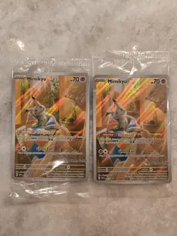 x2 Mimikyu 075 (Pokemon Center Exclusive) Promo (SEALED) NM-M - Image 1