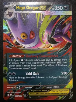 Mega Gengar EX 056/094 Phantasmal Flames ME02 Pokemon 2025 B - Image 1