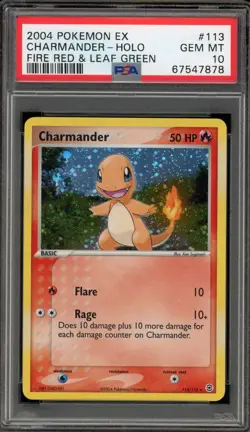 Pokemon Charmander EX Fire Red & Leaf Green Holo Secret Rare #113 PSA 10 - Image 1