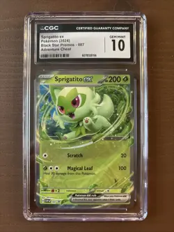 Pokemon Sprigatito EX 087 Black Star Promo CGC 10 - Image 1