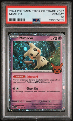 PSA 10 2024 POKEMON TRICK OR TRADE #037 MIMIKYU COSMOS HOLO 🔥 - Image 1