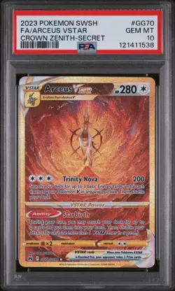 2023 Pokemon SWSH Arceus VSTAR Galarian Gallery Secret Rare #GG70/GG70 PSA 10💥 - Image 1