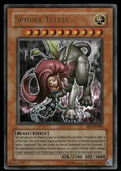 Sphinx Teleia Ultra Rare Yu-Gi-Oh! Movie Exclusive Pack EP1-EN003 NM - Image 1