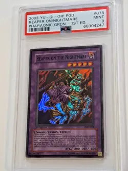 Yu-Gi-Oh Reaper On The Nightmare 2003 1st Edition PGD-078 PSA Grade 9 - Image 1