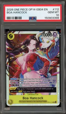 One Piece CCG Boa Hancock EB04 OP14-112 PSA 10 Gem Mint - Image 1