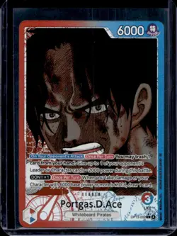 2025 One Piece Carrying On His Will Portgas D. Ace Leader Alt Art #OP13-002 - Image 1