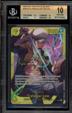 One Piece CCG Trafalgar Law Royal Blood OP10-119 BGS 10 Pristine - Image 1