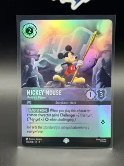 Disney Lorcana: Fabled - MICKEY MOUSE Standard Bearer Epic Foil #221/204 - Image 1
