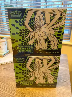 2X Pokemon TCG Mega Evolution Perfect Order Pokemon Center Elite Trainer Box ETB - Image 1