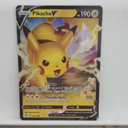Pokemon Pikachu V 043/185 Vivid Voltage Basic 190 HP Holo Ultra Rare Card - Image 1