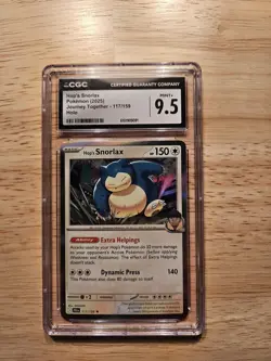 CGC 9.5 Hop's Snorlax 2025 Journey Together 117/159 GameStop Promo Pokemon Card - Image 1