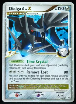 Dialga G Lv.X #122 LP, crease Pokemon Card - Image 1