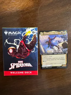 NYCC COMIC CON Magic The Gathering Spider-Man GREEN Welcome Deck & PROMO CARD - Image 1
