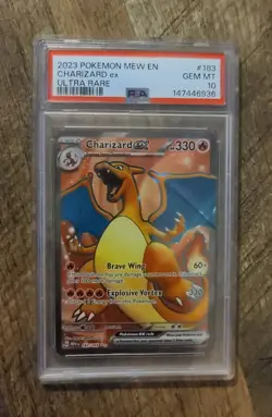 Pokemon TCG Charizard EX Scarlet & Violet Holo Ultra Rare Card 183/165 PSA 10 - Image 1
