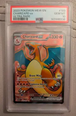 Pokemon TCG Charizard EX Scarlet & Violet Holo Ultra Rare Card 183/165 PSA 10 - Image 3