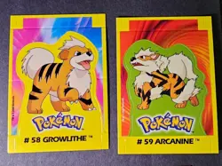 GROWLITHE X ARCANINE EVOLUTION - RARE TCG NAVARRETE BUILDABLE CARD VINTAGE 2000 - Image 1