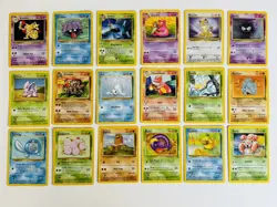 Vintage Pokemon Cards Lot of 18 Uncommon & Common WOTC 1995, 96, 98 ungraded - Image 1
