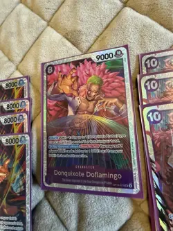 One Piece TCG Ready to Play Custom Deck w/ R , SR, AA, & Don Cards - Doflamingo - Image 5