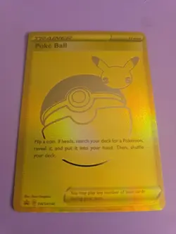 Pokemon Card Poke Ball SWSH146 Gold Celebrations UPC Anniversary NM - Image 1
