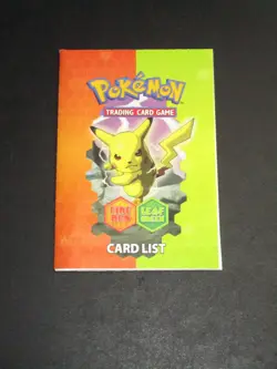 EX FireRed & LeafGreen Card List & Rulebook Pokemon 2004 Fire Red Leaf Green - Image 1