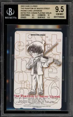 Case Closed Phone Card Detective Conan Playing Violin Baker Japanese BGS 9.5 - Image 1