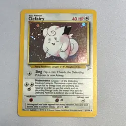 Pokemon Clefairy Base Set 2 Holo Rare 6/130 40 HP Fairy Card 2000 - Image 1