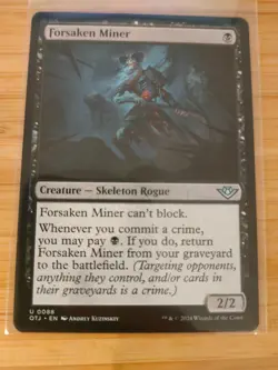 MTG Forsaken Miner 0088 Outlaws of Thunder Junction M/NM Free UK P&P - Image 1