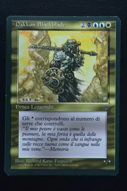 Magic The Gathering MTG DAKKON BLACKBLADE ITALIAN Legends LP Lightly Played - Image 1