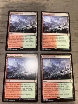 Wooded Foothills Khans of Tarkir 4x Playset MTG - Image 1
